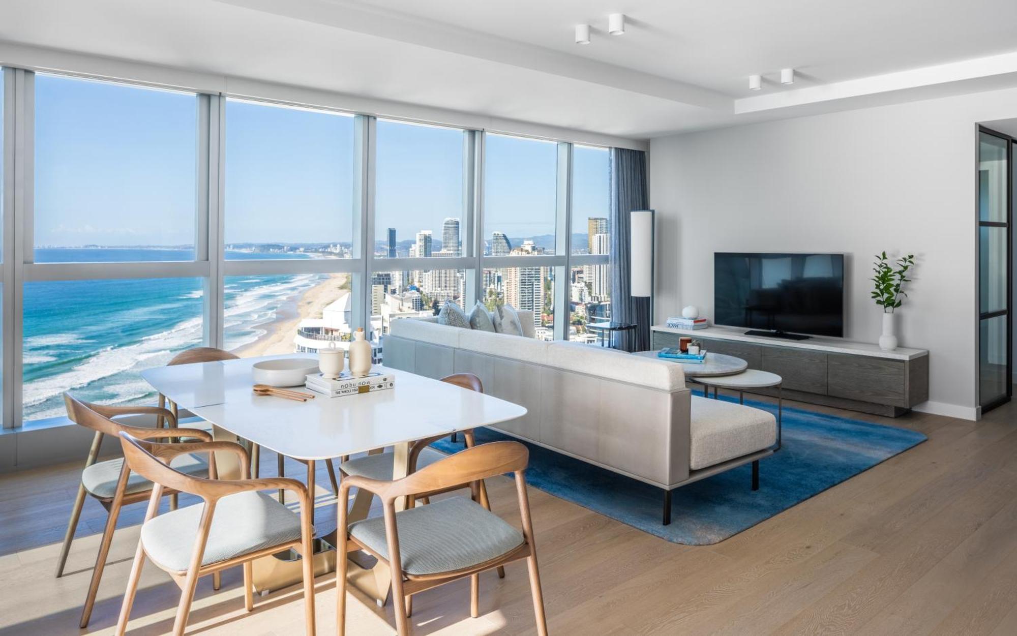 The Langham, Gold Coast And Jewel Residences Exterior foto The living room of a typical apartment